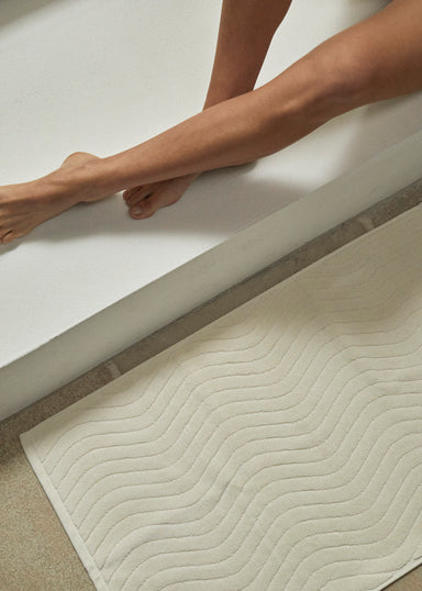 Eyre Organic Cotton Bath Mat - Ivory