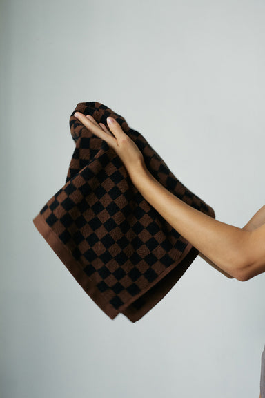 Josephine Hand Towel - Tabac / Noir