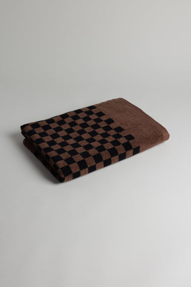 Roman Pool Towel - Tabac / Noir