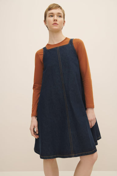 Swing Dress - Indigo Denim