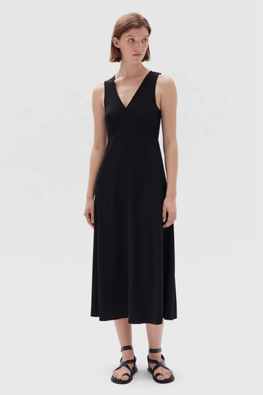 Sabine Japanese Crepe Dress - Black