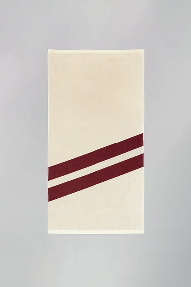 Erin Pool Towel - Maroon/Butter